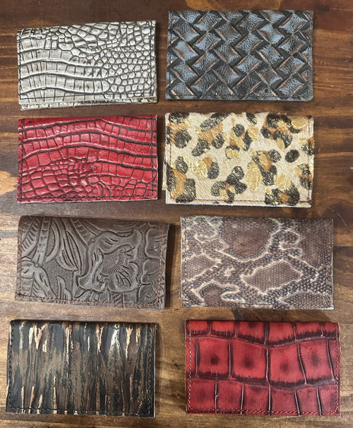 Card Holder Fashion Wallets Horizontal - Wallet Rockin' M Leathers