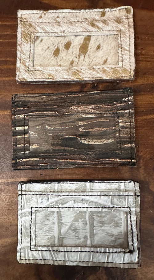 Card Holder With Window Fashion Wallets - Wallet Rockin' M Leathers