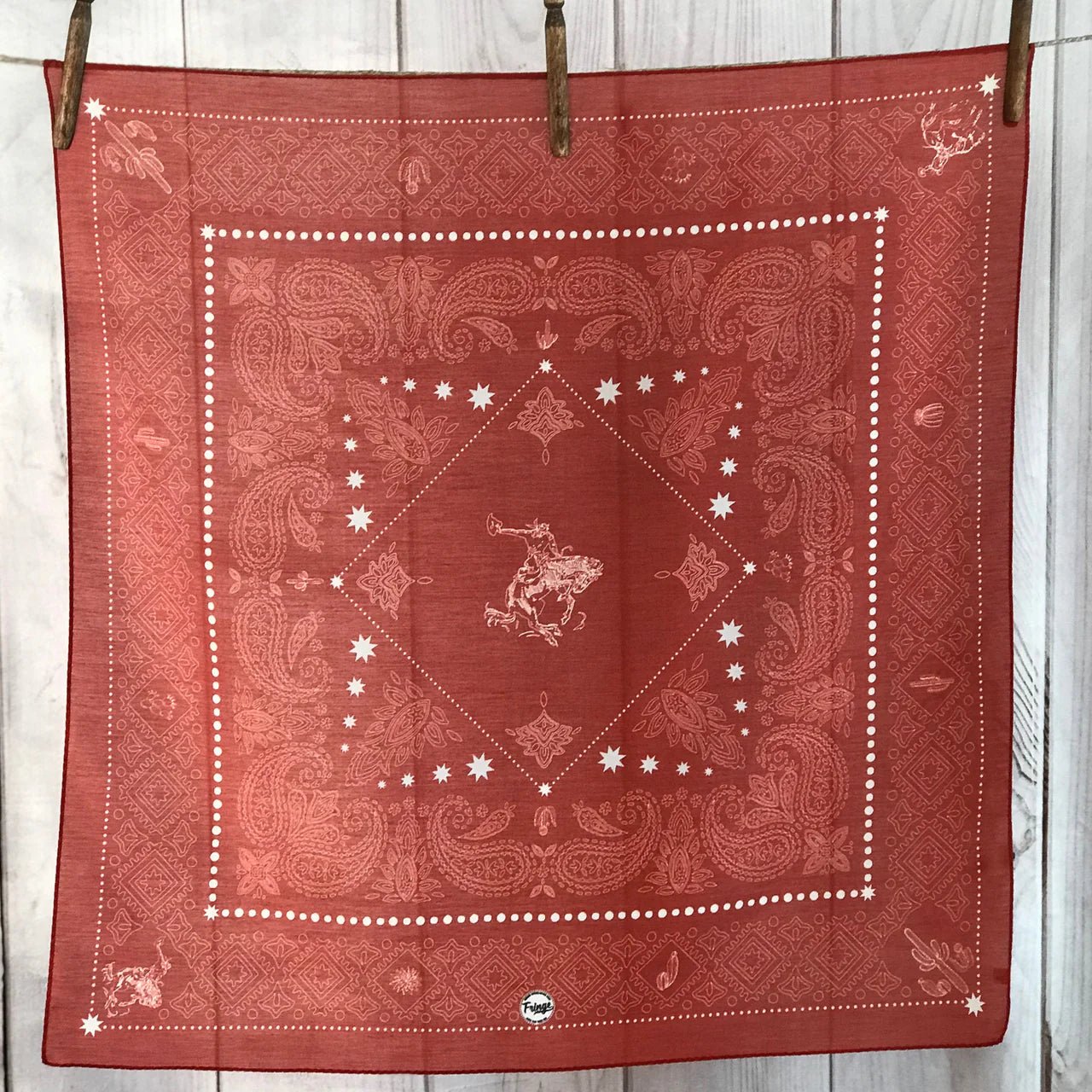 Red Bandito Bandana Wild Rag by Fringe Scarves - Apparel Fringe Scarves