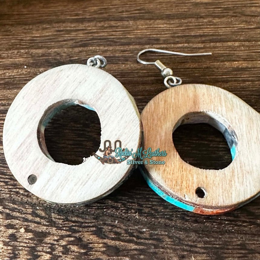 Kewa Santo Domingo Pueblo Mosaic Inlay Hoop Earrings - Native American Jewelry Indigenous Artist