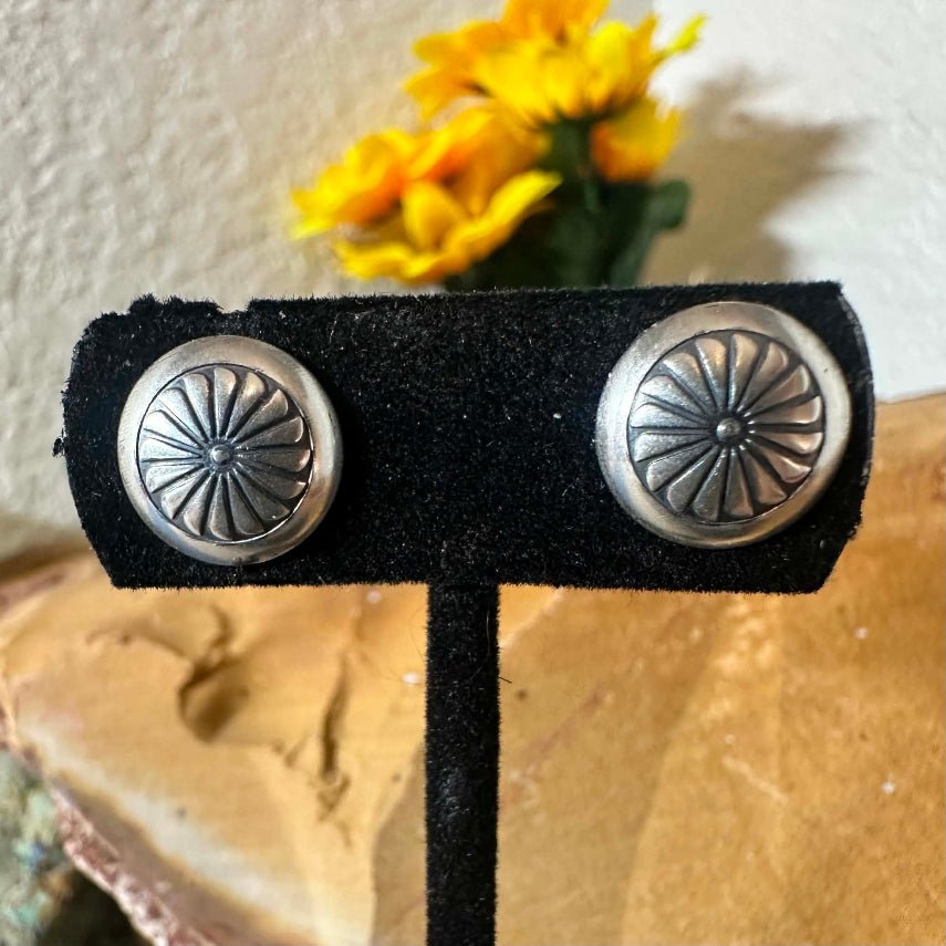 Sterling Silver Native American Stud Earrings - Native American Jewelry Indigenous Artist