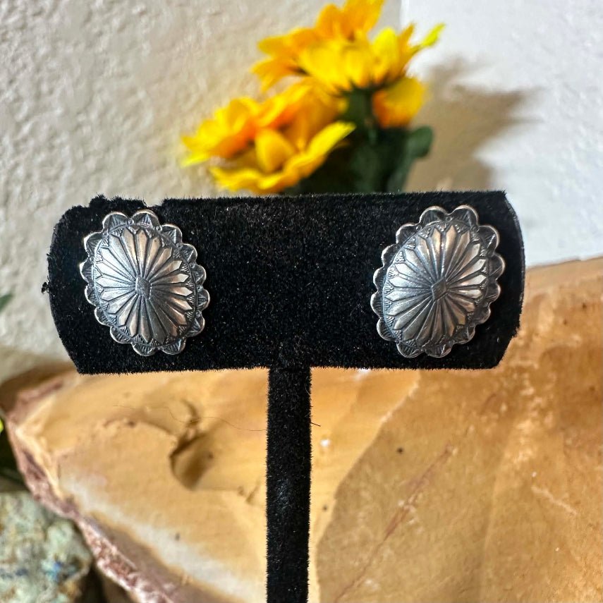 Sterling Silver Native American Stud Earrings - Native American Jewelry Indigenous Artist