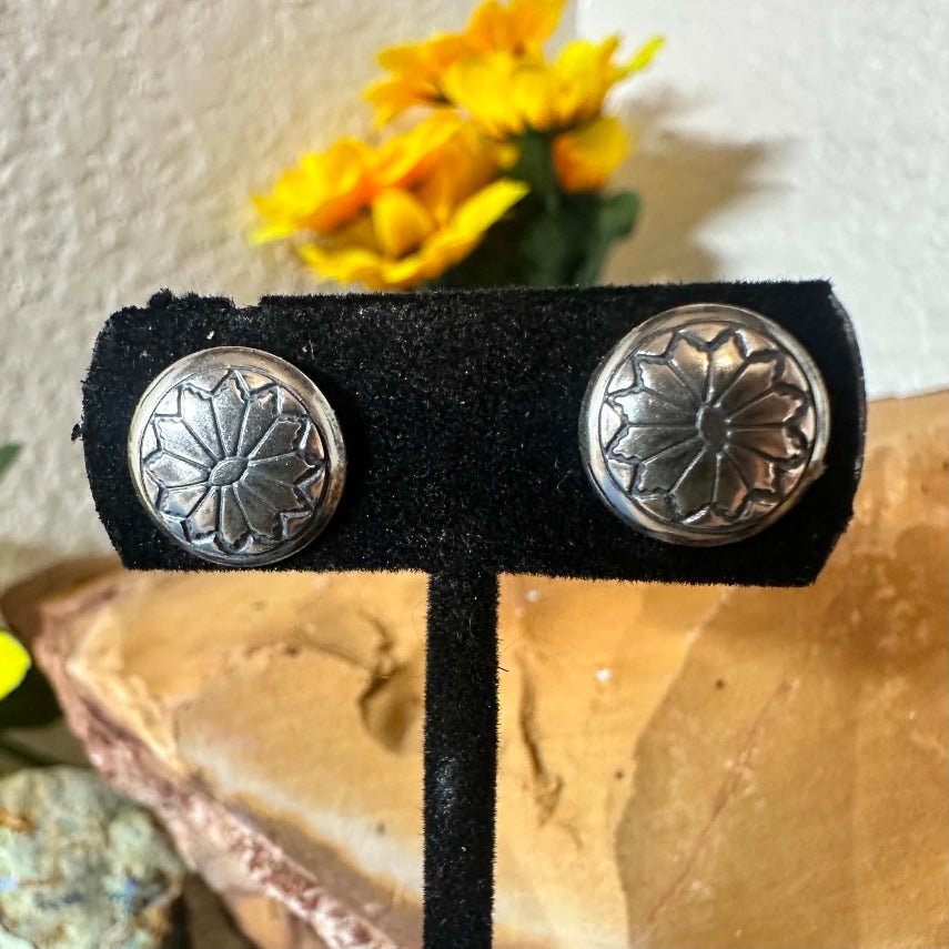 Sterling Silver Native American Stud Earrings - Native American Jewelry Indigenous Artist