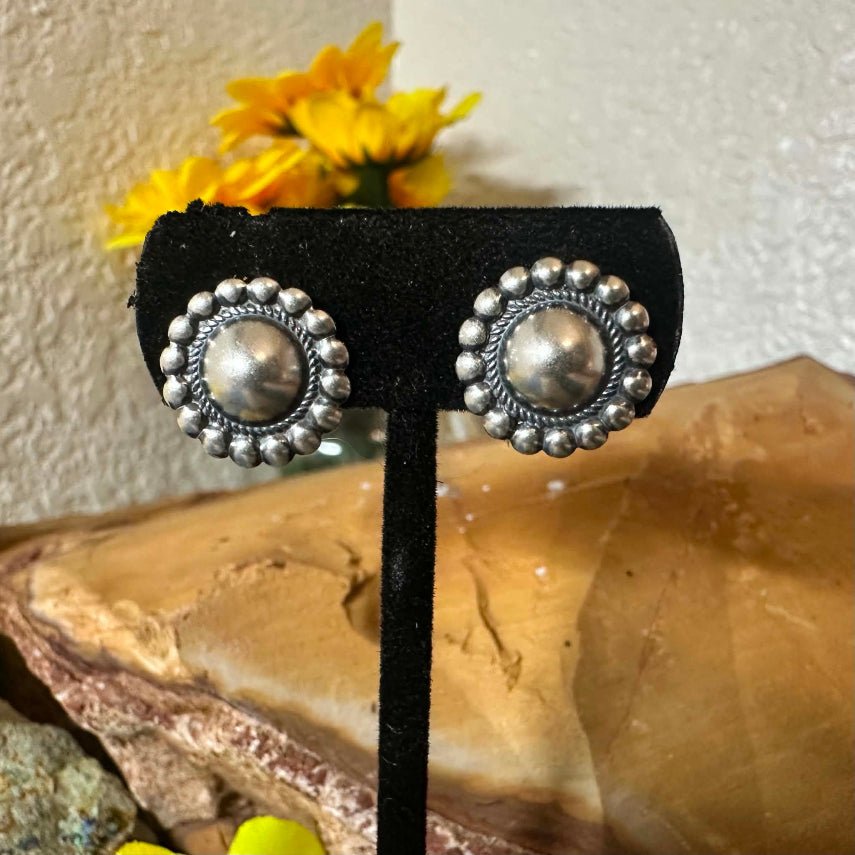 Sterling Silver Native American Stud Earrings - Native American Jewelry Indigenous Artist