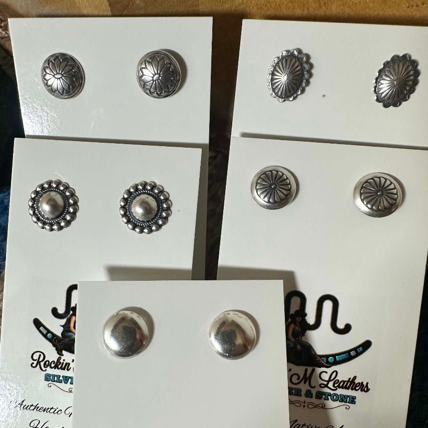 Sterling Silver Native American Stud Earrings - Native American Jewelry Indigenous Artist