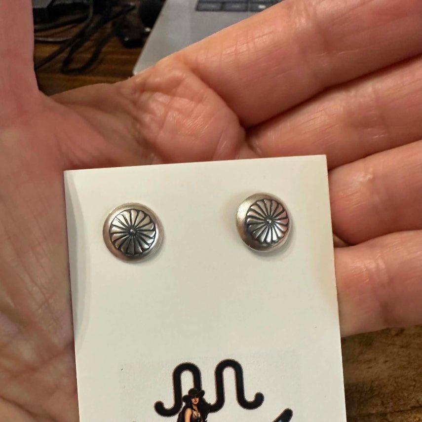 Sterling Silver Native American Stud Earrings - Native American Jewelry Indigenous Artist