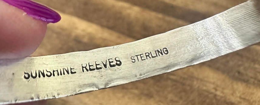 Navajo Sterling Silver Stacker Cuff with Crossed Arrows by Sunshine Reeves - Native American Jewelry Sunshine Reeves