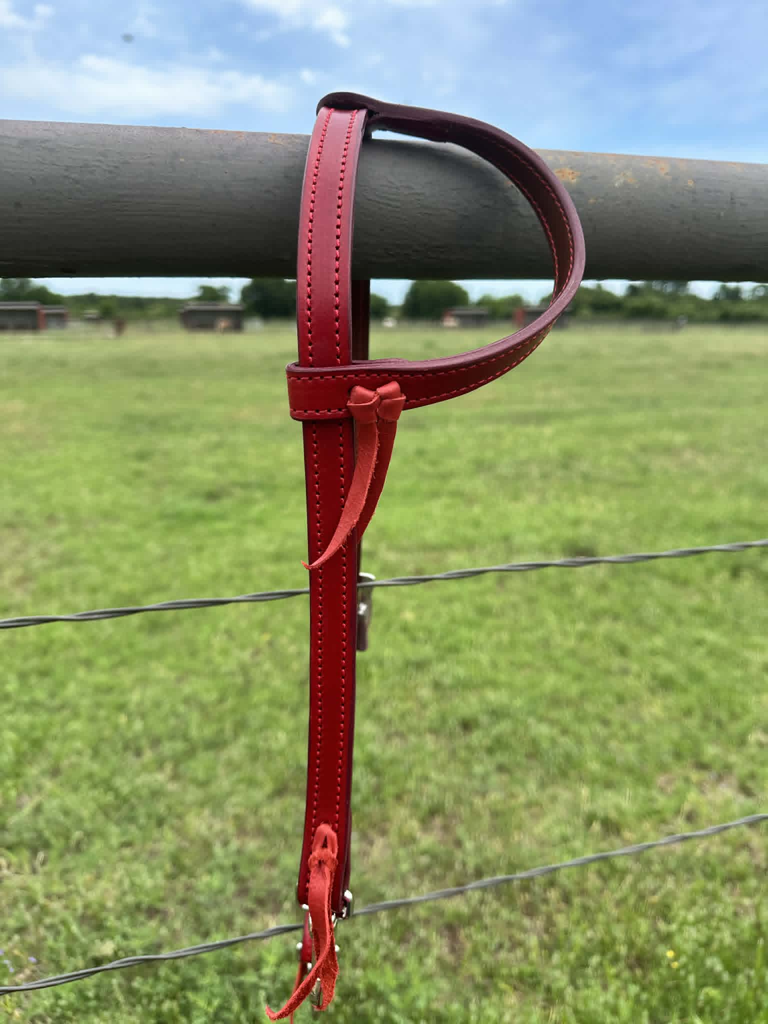 Single Ear Quickchange Headstall – Roughout or Smooth Leather, Custom Color & Stitching - Tack Rockin' M Leathers