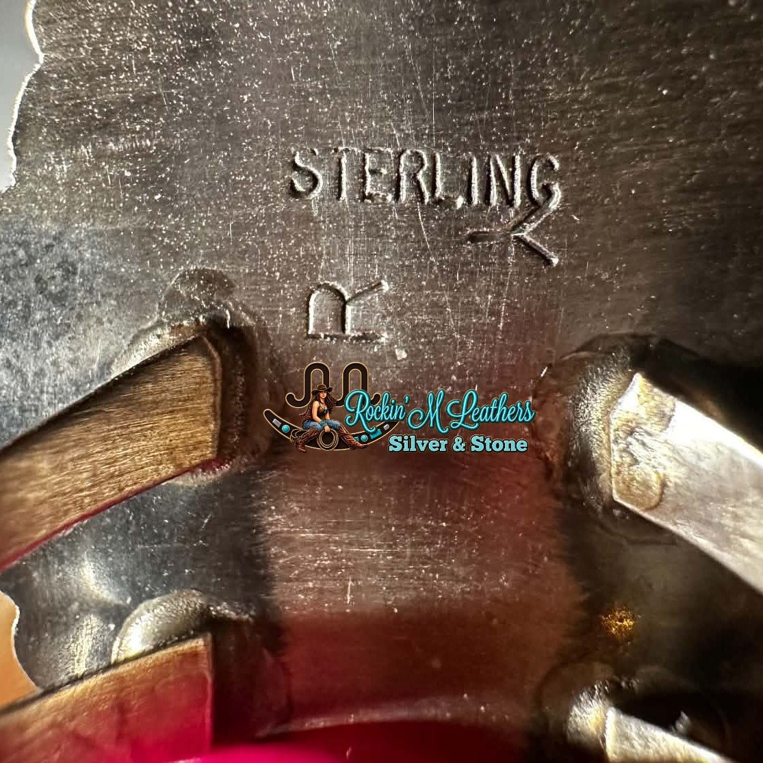 Sterling Silver Two Stone Turquoise Ring by Renee Yazzie Size 6-1/2 - Native American Jewelry Renee Yazzie