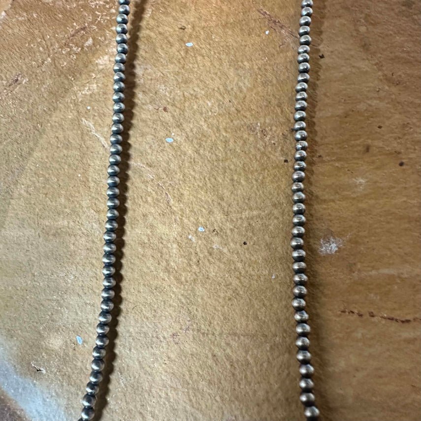 Sterling Silver 2mm Pearl Necklace 18" Machine Made Handstrung - Necklace Indigenous Made