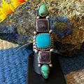 Sterling Silver 5 stone Multi Turquoise Ring by Patricia Yazzie - Native American Jewelry Patricia Yazzie