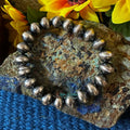 Sterling Silver 9.5mm Handmade Navajo Pearl Bracelet by Bryannen Halwood - Native American Jewelry Bryannen Halwood