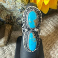Sterling Silver Turquoise Size 6.75 Ring by L. Ganado - Native American Jewelry L. Ganado