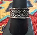 Sterling Silver Geometric Band Ring Size 9.75 by Sunshine Reeves - Native American Jewelry Sunshine Reeves
