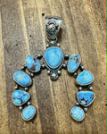 Sterling Silver Golden Hills 9 Stone Naja Pendant by J. Begay - Native American Jewelry J. Begay