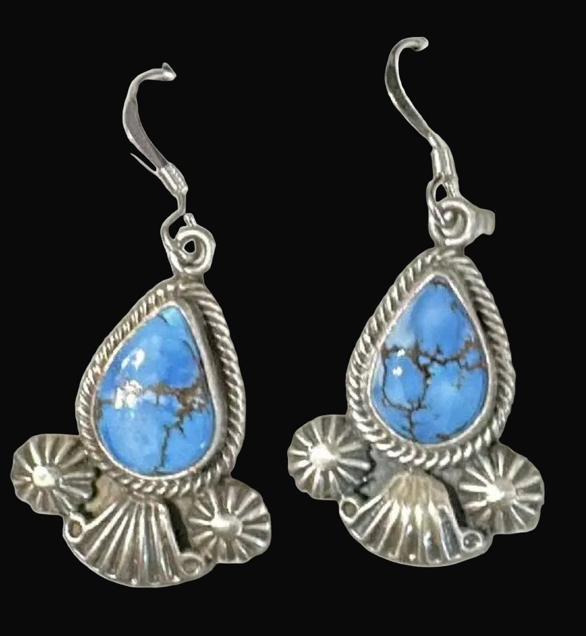 Sterling Silver Golden Hills Dangle Earrings By Verley Betone - Native American Jewelry Verley Betone