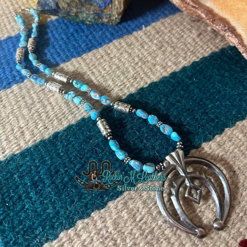 Sterling Silver & Golden Hills Sandcast Naja Necklace by Francis Begay - Native American Jewelry Francis Begay