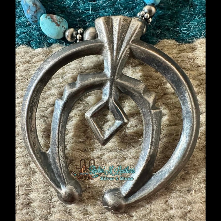 Sterling Silver & Golden Hills Sandcast Naja Necklace by Francis Begay - Native American Jewelry Francis Begay