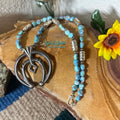 Sterling Silver & Golden Hills Sandcast Naja Necklace by Francis Begay - Native American Jewelry Francis Begay