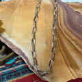 Sterling Silver Handmade Navajo Paper Clip Chain 18" - Native American Jewelry Indigenous Artist