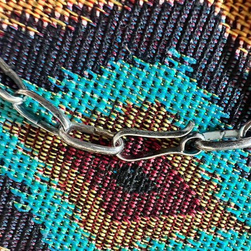 Sterling Silver Handmade Navajo Paper Clip Chain 18" - Native American Jewelry Indigenous Artist