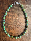 Sterling Silver Handstrung Turquoise Beaded Bracelet by Marcella Bealle - Native American Jewelry Marcella Bealle