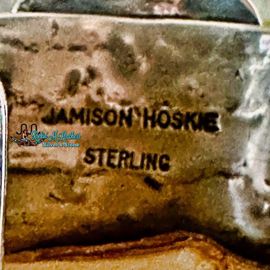 Sterling Silver & Kingman Turquoise Cuff by Jamison Hoskie - Native American Jewelry Jamison Hoskie