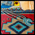 Sterling Silver & Kingman Turquoise Petit Point Naja Necklace by Zeita Begay - Native American Jewelry Zeita Begay