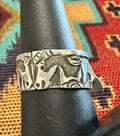 Sterling Silver Navajo Storyteller Ring Size 8.75 - Lloyd Becenti