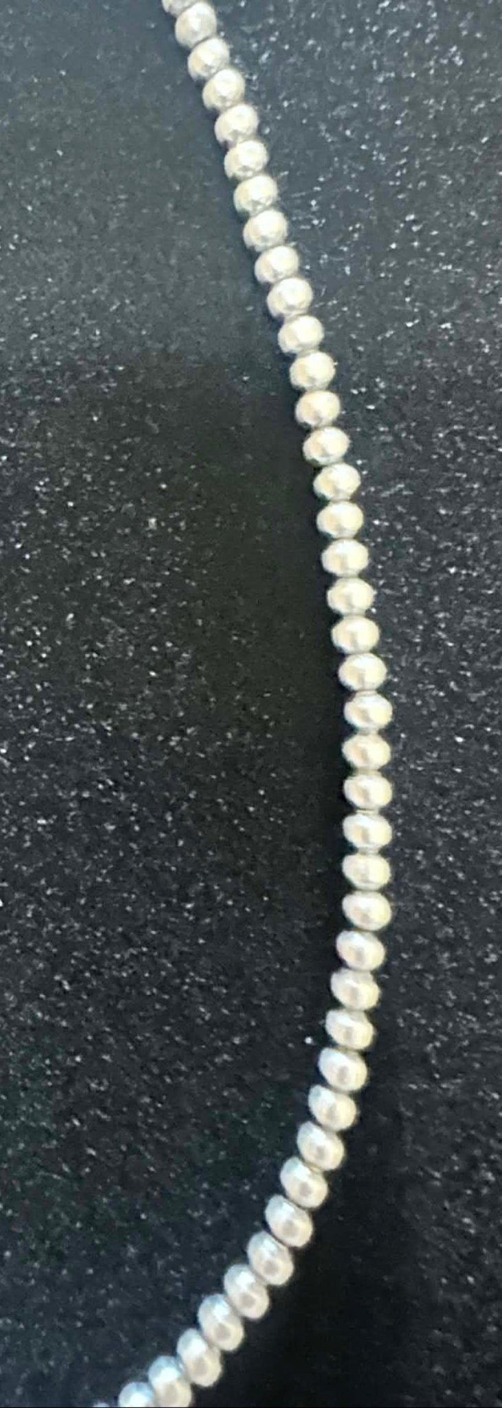 Sterling Silver Navajo Style Oxy Bead Necklace 18" with 2" extender - Native American Jewelry Rockin' M Leathers