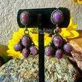 Sterling Silver Purple Desert Phosphosiderite Earrings by Pearlene Spencer - Native American Jewelry Pearlene Spencer