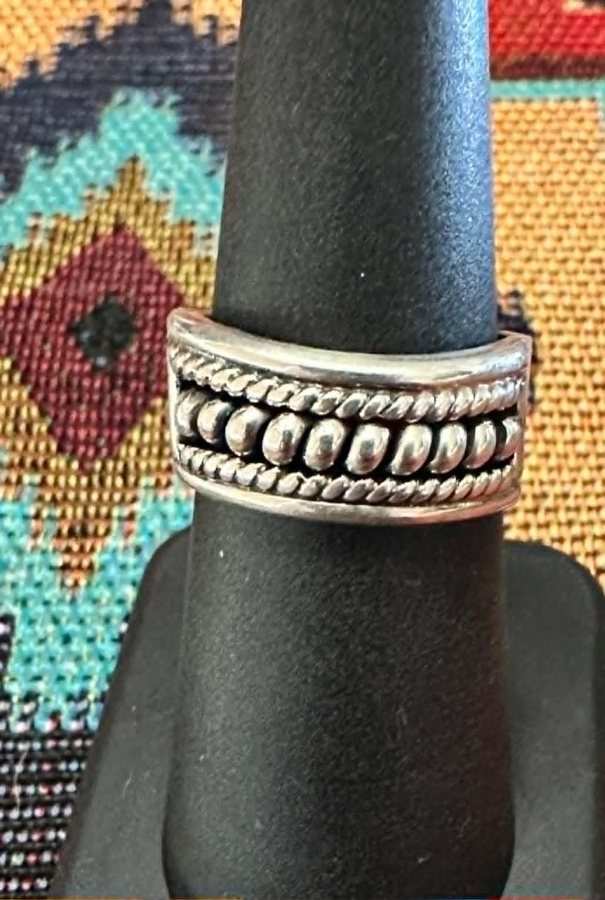 Sterling Silver Rope Braid Band Ring Size 6.50 by PA - Native American Jewelry PA