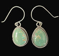 Sterling Silver Royston Small Oval Dangle Earrings By Rosemary Saunders - Native American Jewelry Rosemary Saunders