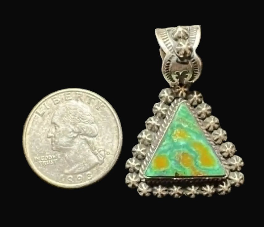Sterling Silver Royston Triangle Pendant By Happy Piazzo - Native American Jewelry Happy Piasso