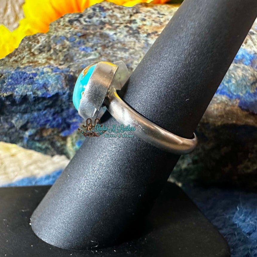Sterling Silver Royston Turquoise Ring by Pearlene Spencer - Native American Jewelry Pearlene Spencer