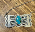 Sterling Silver Sonoran Gold Butterfly Concho Necklace by AM - Native American Jewelry A.M