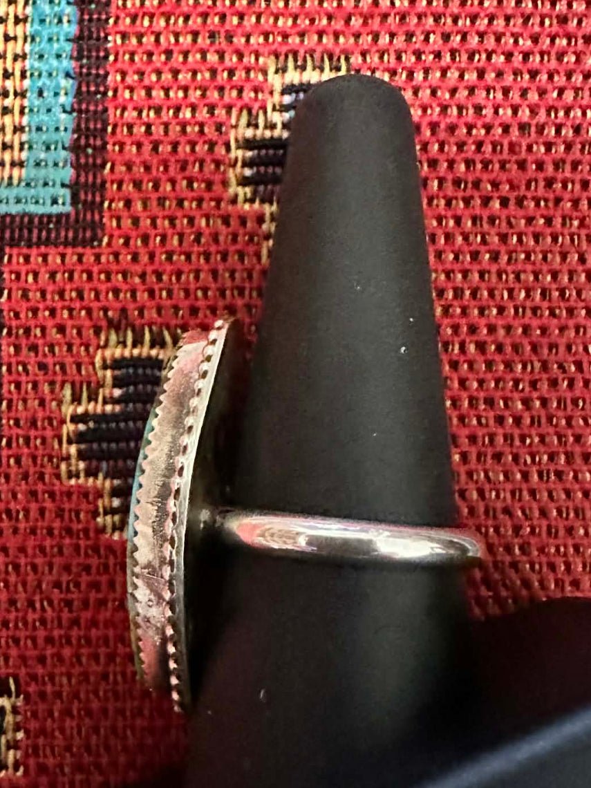 Sterling Silver Sonoran Gold Ring Size 9.5 by Earl Tom - Native American Jewelry Earl Tom