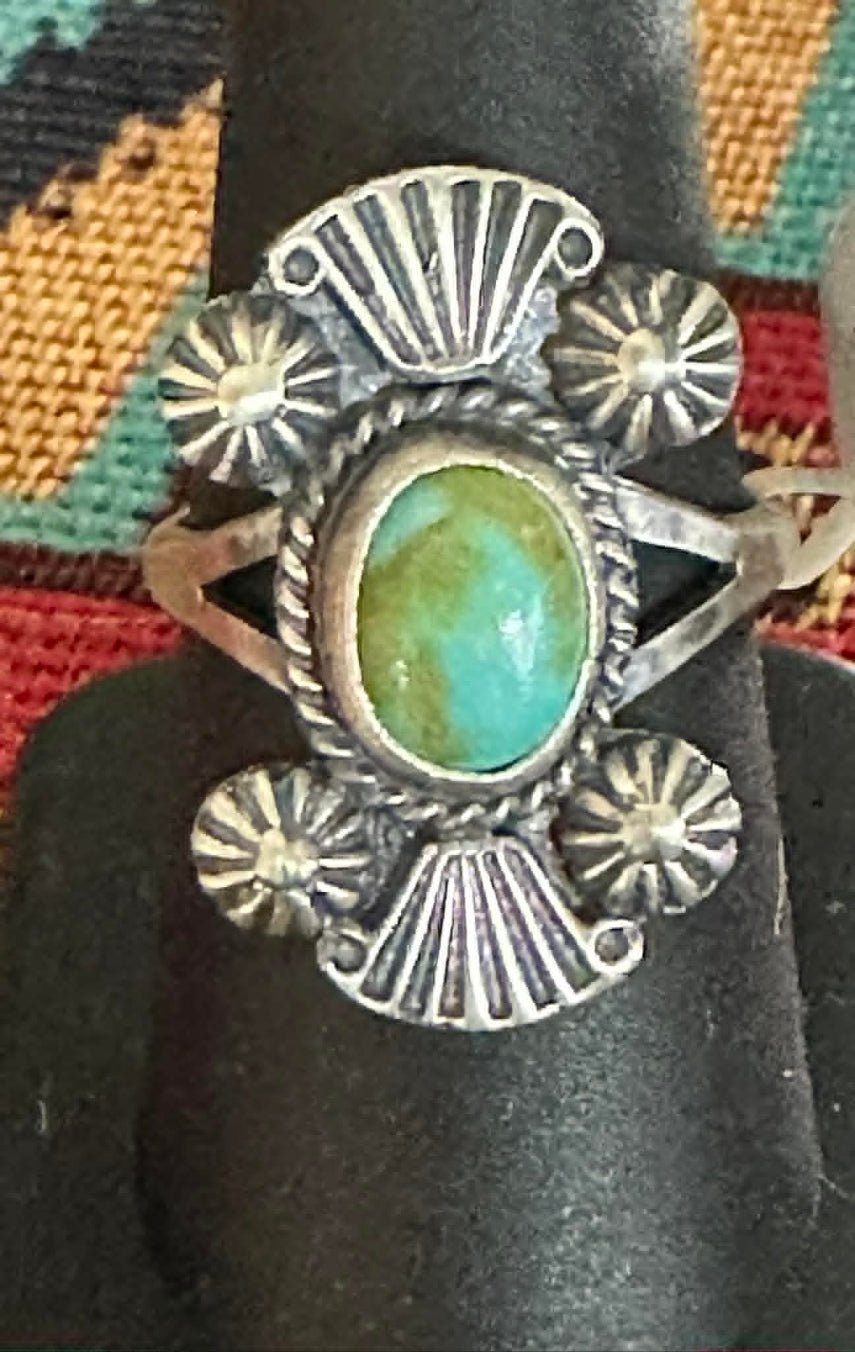 Sterling Silver Sonoran Gold Ring Sz 9 By Jerryson Henio - Native American Jewelry Jerryson Henio