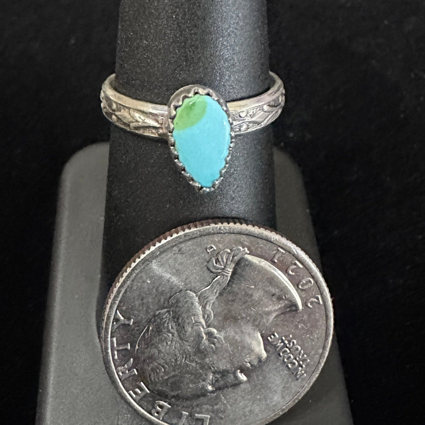 Sterling Silver Sonoran Gold Ring by Theresa Smith - Native American Jewelry Theresa Smith