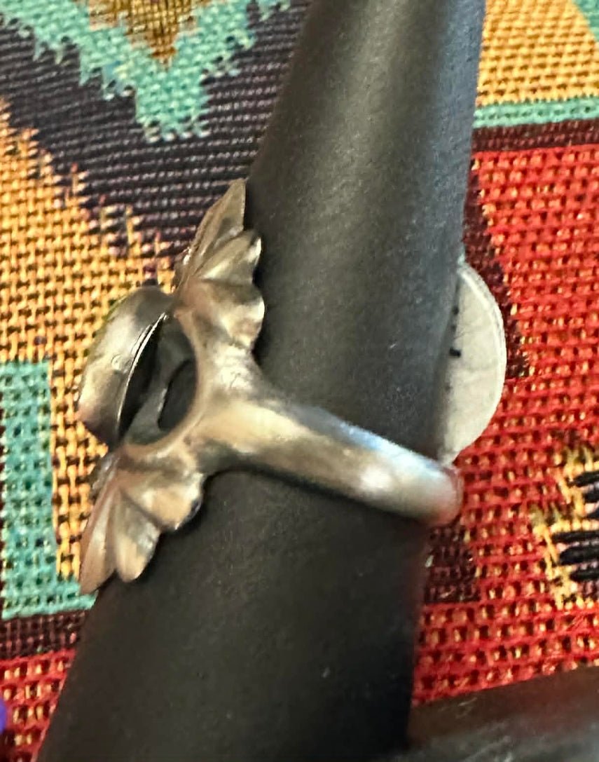 Sterling Silver Sonoran Gold Sandcast Ring Size 8 by Harrison Bitsui - Native American Jewelry Harrison Bitsui