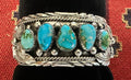 Sterling Silver & Sonoran Gold Turquoise Cuff by Mike Thomas Jr. - Native American Jewelry Mike Thomas Jr.
