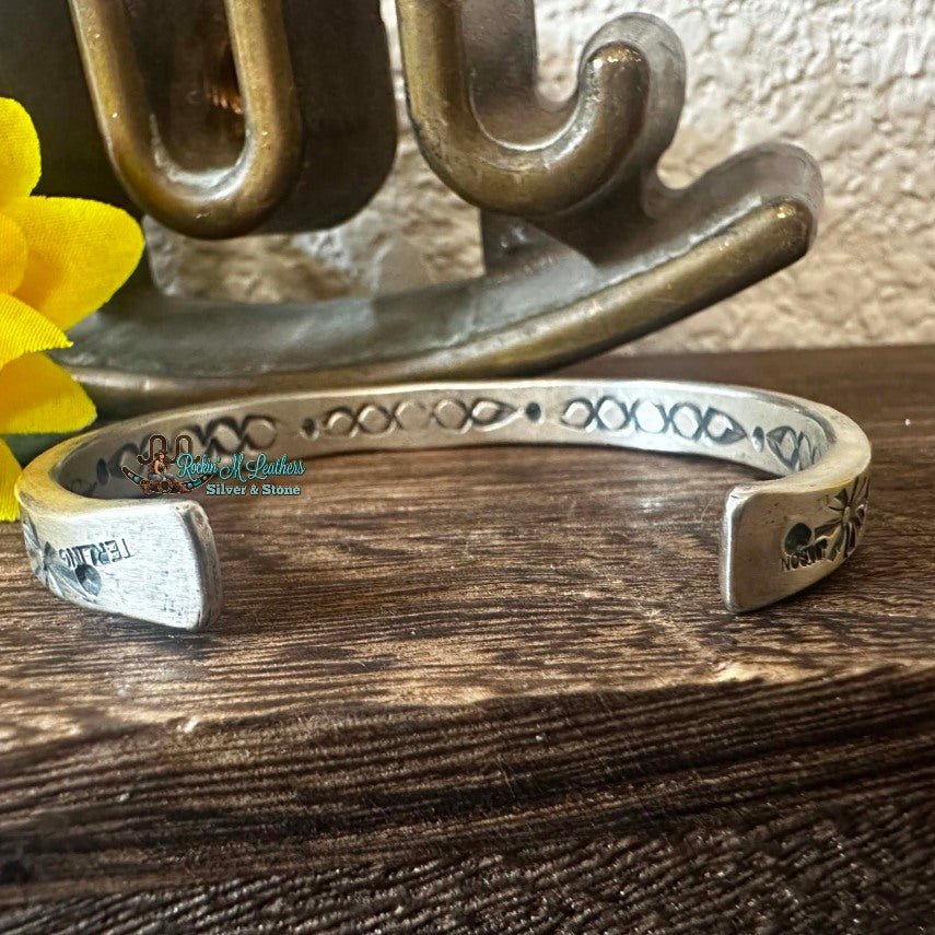 Sterling Silver Stamped Stacker Cuff by Jason Bahe - Native American Jewelry Jason Bahe