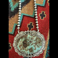 Sterling Silver & Thunder Mountain Turquoise Necklace by John Skeets - Native American Jewelry John Skeets