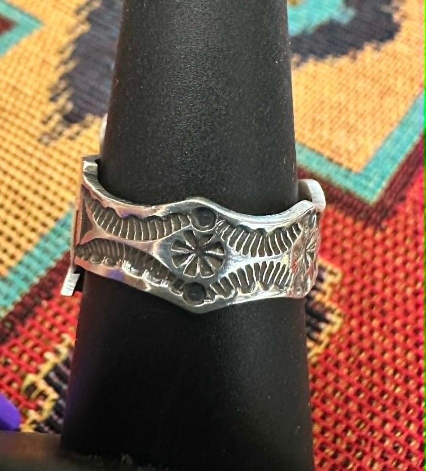 Sterling Silver Thunderbird Band Ring Size 8.5 by Sunshine Reeves - Native American Jewelry Sunshine Reeves