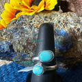 Sterling Silver Turquoise Adjustable Wrap Ring by Pearlene Spencer - Native American Jewelry Pearlene Spencer