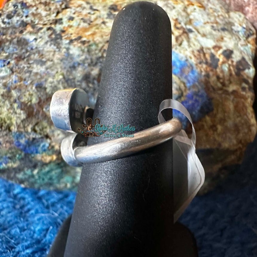 Sterling Silver Turquoise Adjustable Wrap Ring by Pearlene Spencer - Native American Jewelry Pearlene Spencer