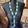 Sterling Silver & Turquoise Lariat Necklace by EM Teller - Native American Jewelry EM Teller