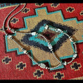 Sterling Silver White Buffalo Beaded Lariat Necklace - Native American Jewelry FAT