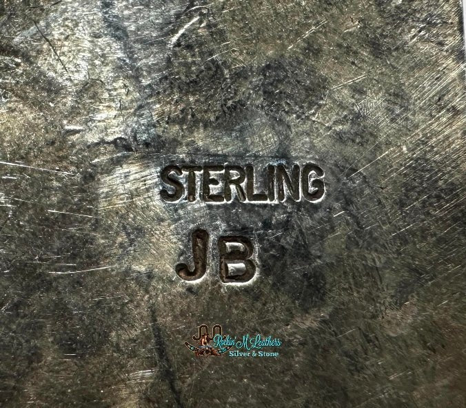 Sterling Silver and Kingman Turquoise Belt Buckle by Joan Begay - Native American Jewelry Joan Begay