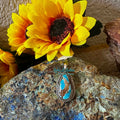Sterling Silver and Royston Small Pendant by Pearlene Spencer - Native American Jewelry Pearlene Spencer